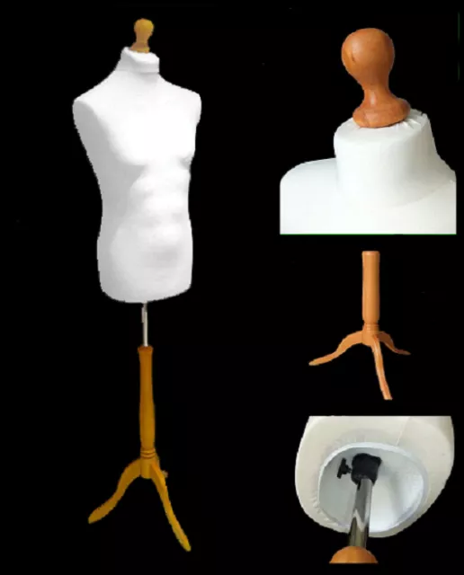 Mâle Mannequin Tailleurs Buste Fenêtre Affichage Torso Mode Modèle Couturière