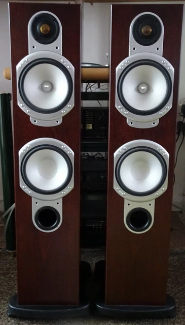 MONITOR AUDIO RS6 Silver FLOORSTANDING SPEAKERS Walnut ONE OWNER