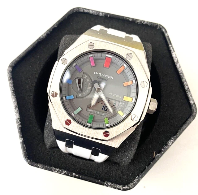 GA2110ET-8ADR Casioak AP Royal Oak Grey Rainbow Custom RG Case G-SHOCK Casio GA2110ET-8ADR Casioak AP Royal Oak Grey Rainbow Custom RG Case G-SHOCK Casio