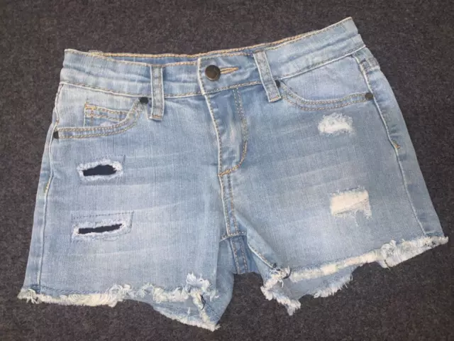 Joes Jean Shorts Girls sz  6  x Blue* Denim Distressed  Stretch Shortie i272