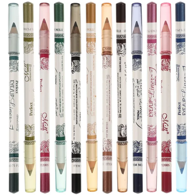 12 colores lápices cosméticos delineadores de ojos delineadores de ojos impermeables