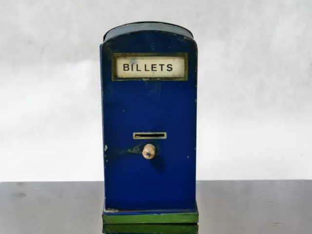 Distributeur billets de train gare station en tôle hauteur 11,5 cm années 30