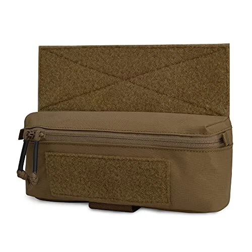 Tactical Mini Drop Pouch Fanny Pack Tool Pouch for Vest Chest Rig , Coyote Brown
