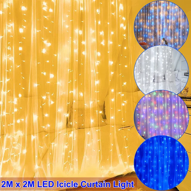 USB Operated Waterproof Wall Window Decor String Lights LED Curtain Lights Party