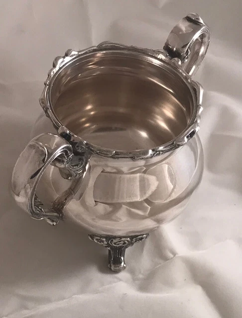 Vintage Silverplate Sugar American Rose Wilcox International Silver Co 7303 4.5”