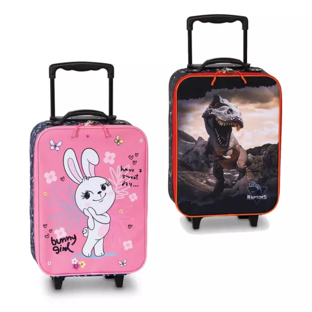 FABRIZIO Kinder Trolley Reisetasche Dino bunny girl 30 x 40 x 15 Kinderkoffer