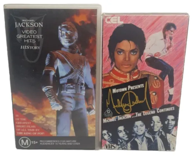 Michael Jackson VHS Bundle Greatest Hits - History and The Legend Continues