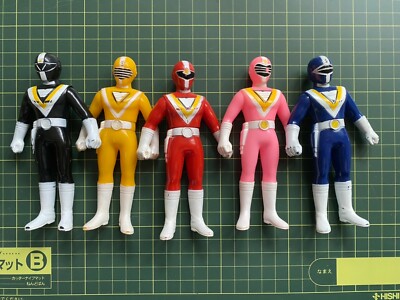 Figurine Diecast Fiveman Sentai Bandai 1990 - Red & Yellow - Japon
