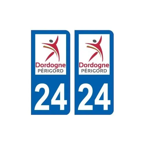 24 Dordogne Périgord logo autocollant plaque immatriculation auto sticker