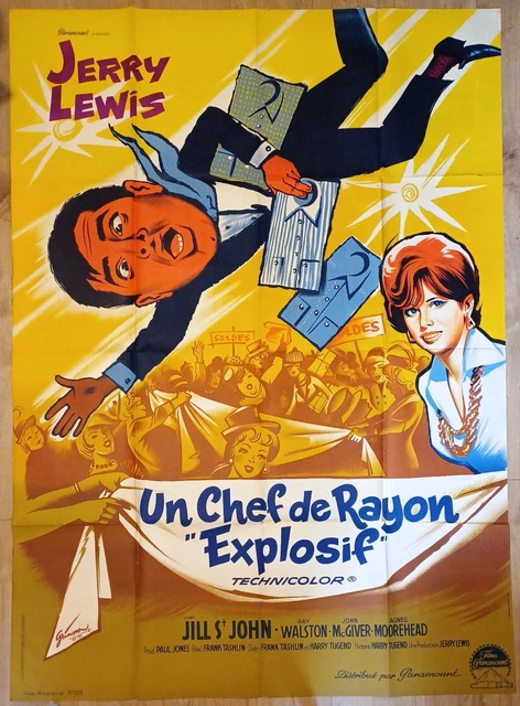 Rayon Films AFFICHE CINÉMA FILM UN CHEF DE RAYON EXPLOSIF - 120 x 160 cm JERRY ...