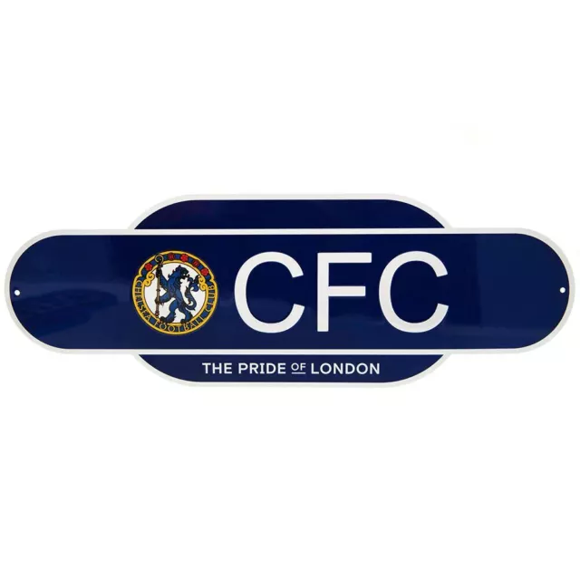 Chelsea FC Colour Retro Sign - New Official Club Merchandise