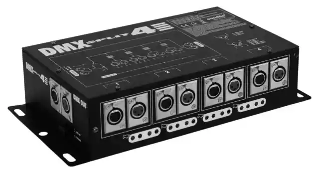 Professioneller Eurolite DMX 4-fach Splitter f. perfekte Bühnenlicht Technik