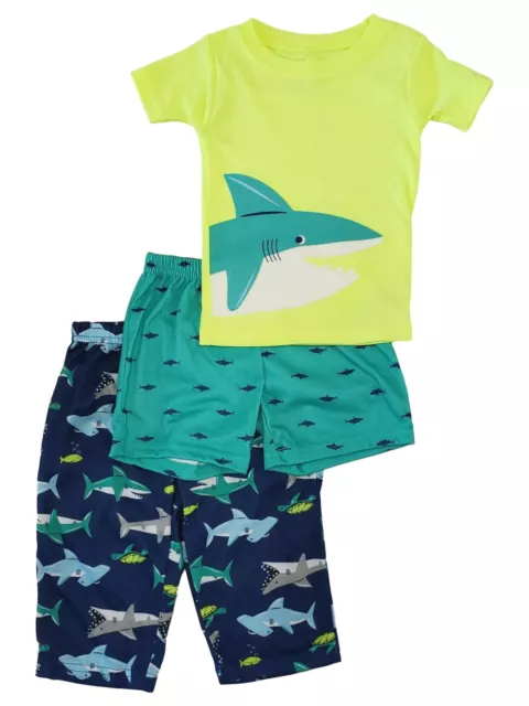 Carters Infant Baby Toddler Boy Shark Ocean Sea Life Print 3 Pc Pajama Set 18M