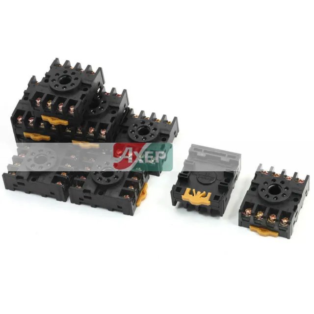 A● 10Pcs PF083A 8 Pin Power Timer Relay Socket Base Holder for MK2P-I DH48S