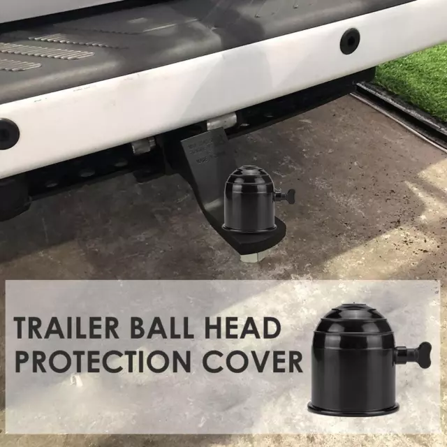 Tow Bar Ball Cover Cap Hood for Trailer Car Hitch Ball Protector with Screw Knob 3