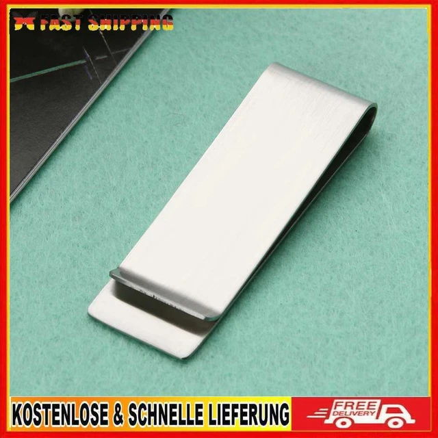 Fermasoldi In Acciaio Inox Sottile - 12 Pezzi Minimalisti Per Carte E Banconote