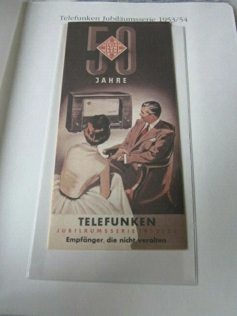 Rundfunk Edition 03 Telefunken Jubiläumsserie 1953/54 Gerätsprospekt
