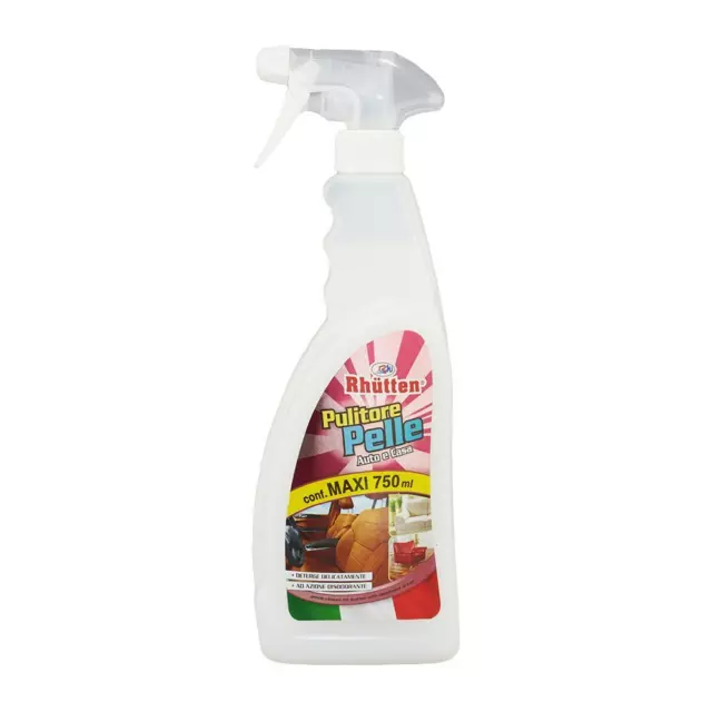 Pulitore pelle spray per auto casa sedili interni divani profuma e deterge 750ML