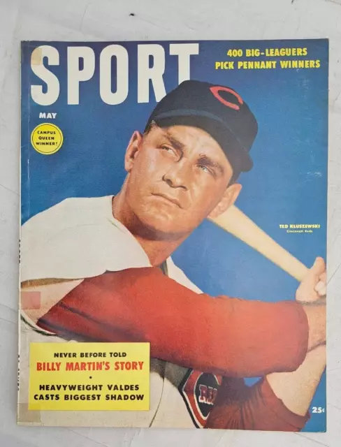 VTG SPORT MAGAZINE May 1954 MLB Cincinnati Reds Ted Kluszewski No Label ...