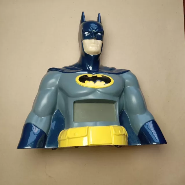 Reloj digital vintage Batman Bust DC Comics 8"" x 8"" raro