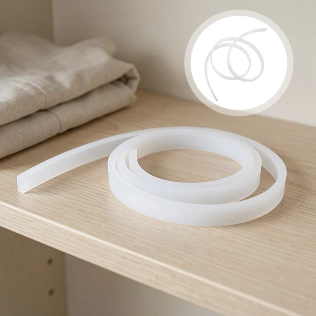 WHITE SILICONE LED Channel Diffuser Cover 4Pcs for Home Lighting £20.79 ...