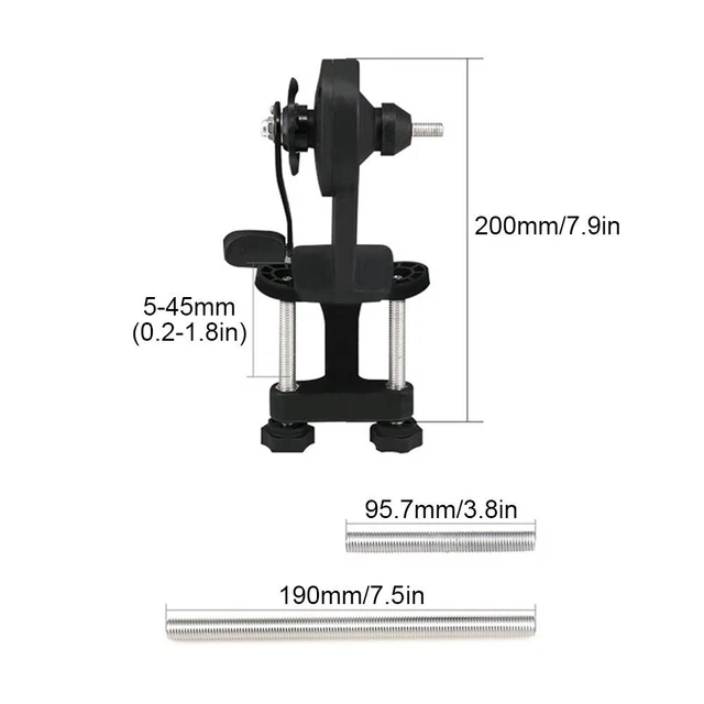 Enrouleur De Ligne De Pêche Réglable - Compact, Léger, Rapport 1:3.7 - Pour Bobines Jusqu'à 6.5cm - Métal/plastique