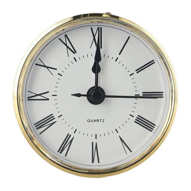 Mouvement D'horloge à Quartz 65 Mm - Chiffres Arabes Dorés Sur Fond Blanc - Remplacement Pour Horloges DIY Ou Réparation