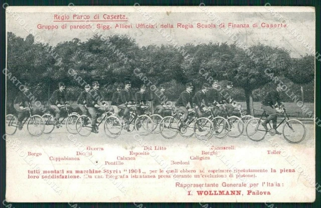 Caserta città GdF Militari PIEGATA cartolina QZ3391