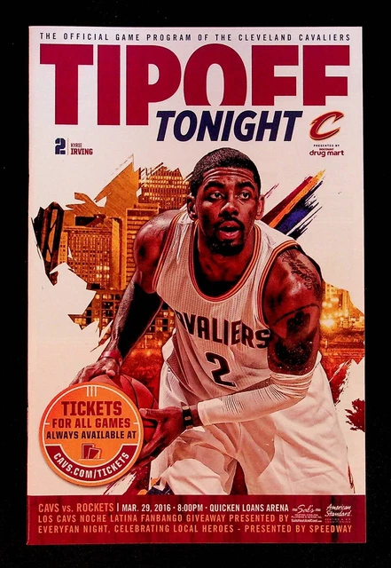Kyrie Irving Cleveland Cavaliers Rockets NBA Program 2016 Championship Season