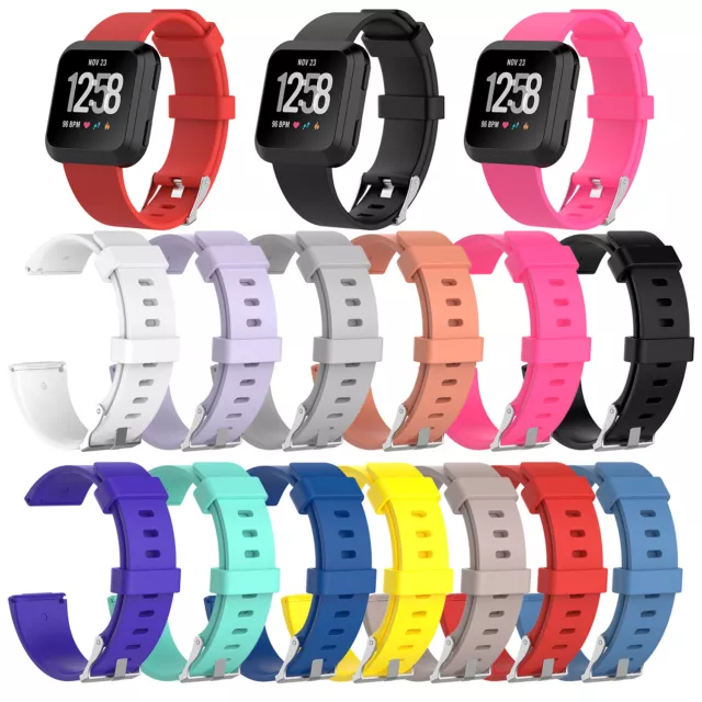 Silicone Sport Classic Band Strap Wristband For Fitbit Versa 1 2 Lite Watch