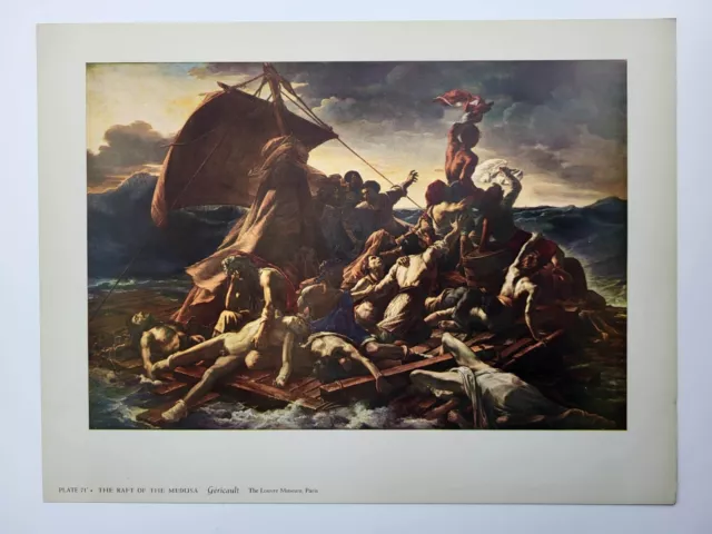 Old Antique Print Metropolitan The Raft of the Medusa Gericault Louvre Paris