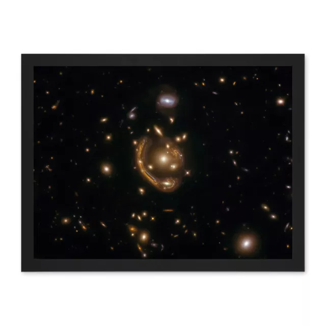 Hubble Space Telescope Einstein Molten Ring Galaxy Phenomenon Framed Print 18X24