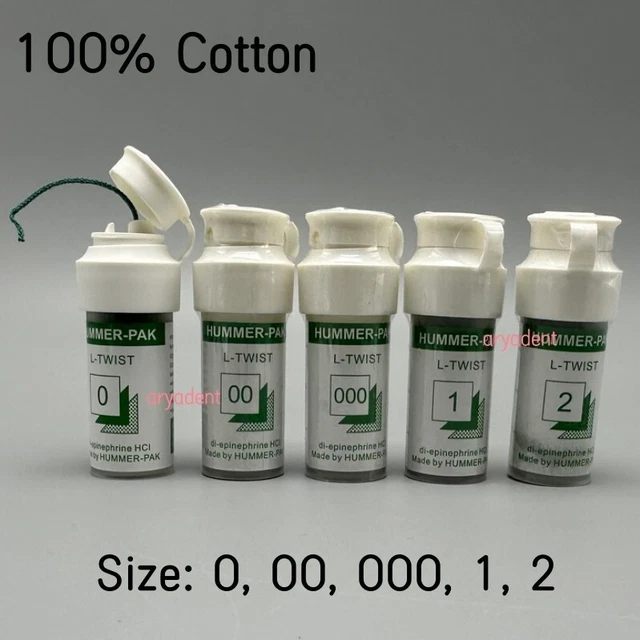 Dental Gingival Retraction Knitted Cord Cotton Gum Line Twist Hard Disposable