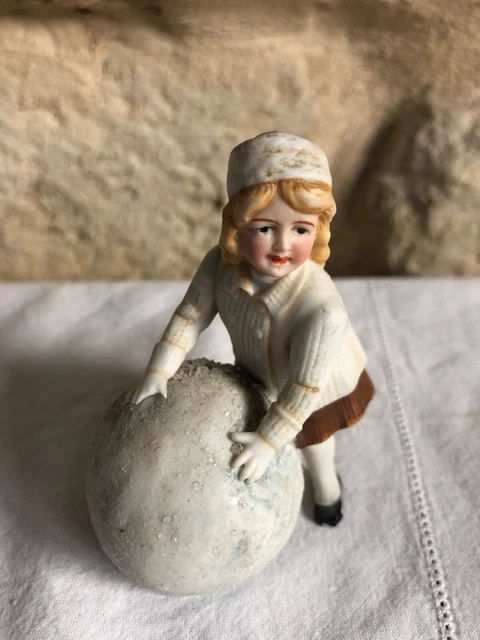 Ancienne Poupée En Porcelaine Hertwig - Années 1920/30 - Fille 11 Cm - Bon État