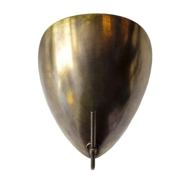Pair of Handmade Mid Century "Beetle" Brass Wall Scones Italian Light Scones