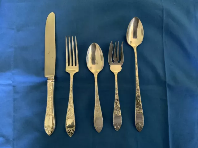 Sterling Silver Flatware Set Of 55 Pieces