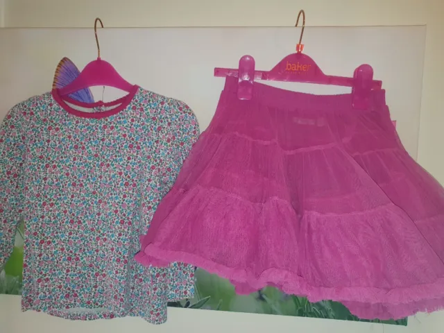 💝 JoJo Maman Bebe Girls Party Tutu Skirt Top Blouse T-shirt Age 4-5 Years next