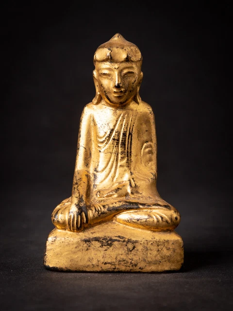 Antique wooden Burmese Shan Buddha from Burma, 19th century