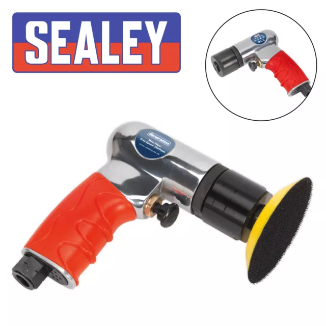 Sealey 75mm 3" Mini Lightweight Hook & Loop Air Polisher/Buffer/Buffing GSA722