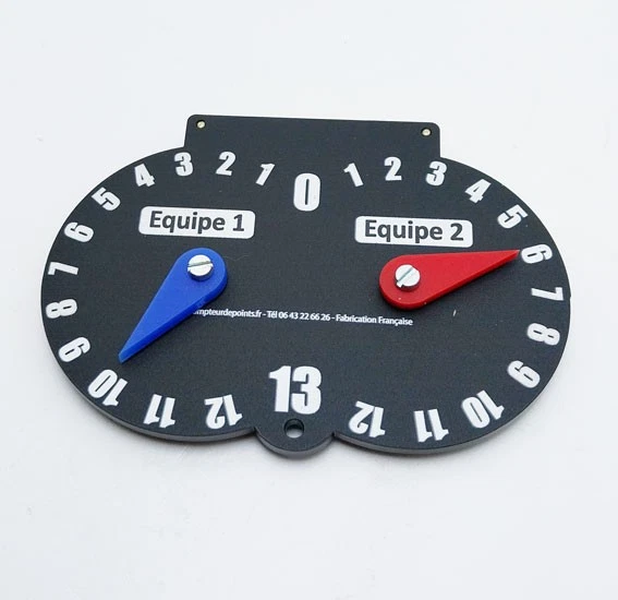 Compteur De Points Pétanque Tsme 0 à 13 - Grand Format 200x100mm En PVC 3mm