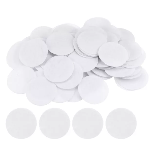 200pcs Round Felt Circles, 50mm 2" Craft Felt Pads Non-Woven Fabric Pad White