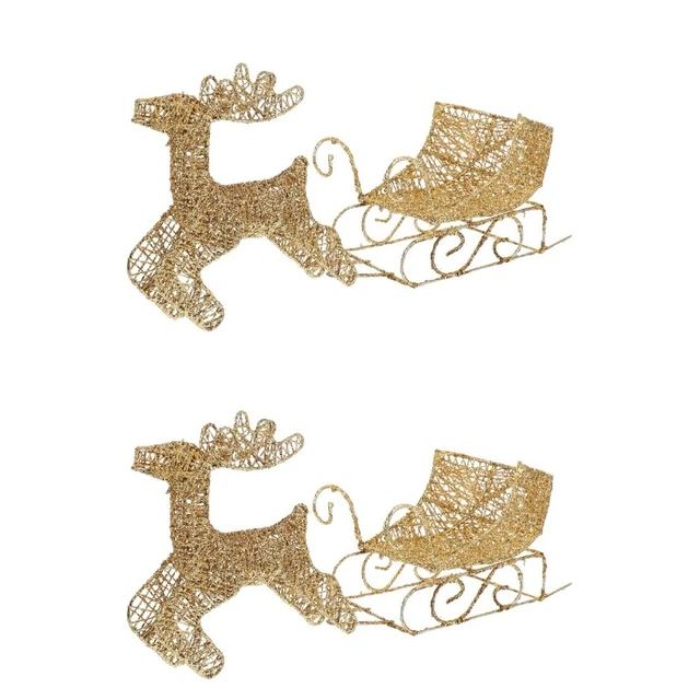 2 set alce decorazioni natalizie vacanze scatola dolci natalizi tavolo da pranzo