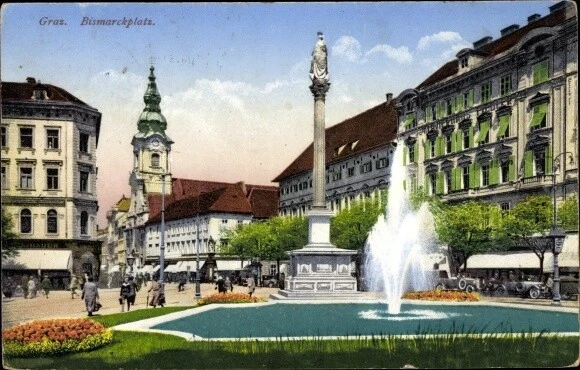 Ak Graz Steiermark, Bismarckplatz - 3779926