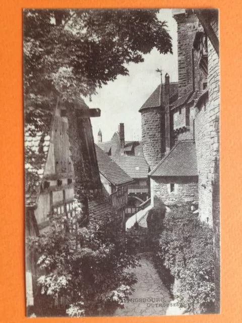 cpa Cachet VISITE au CHÂTEAU du HT KOENIGSBOURG Alsace Les Dépendances Outhouses