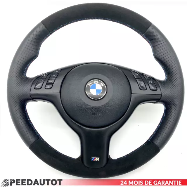 Volant en Cuir BMW E46 E39 Z3 M-LENKRAD avec Alcantara et Couverture Airbag-*