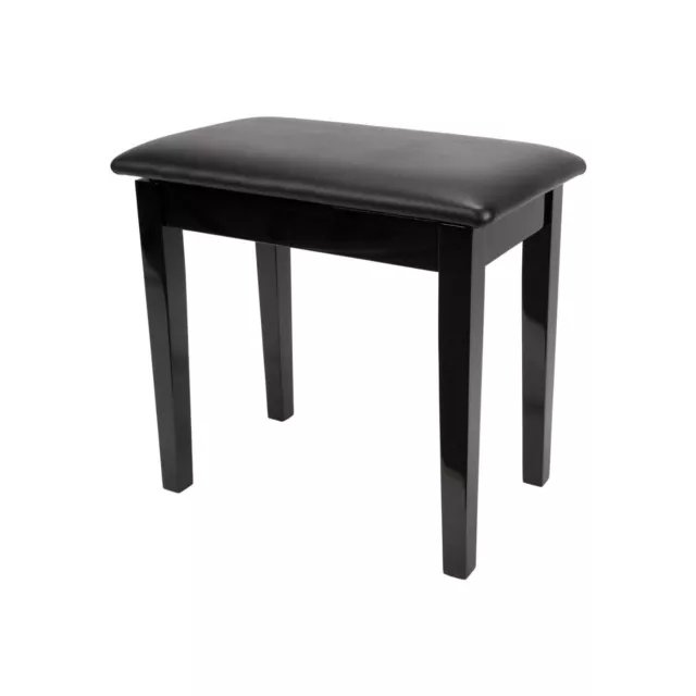 NEW Crown Compact Keyboard Piano Stool Bench Storage Compartment (Black)