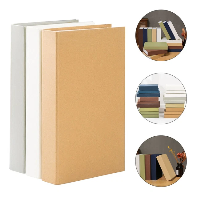 3 pz scaffali libri decorativi retrò oggetti di scena artificiali