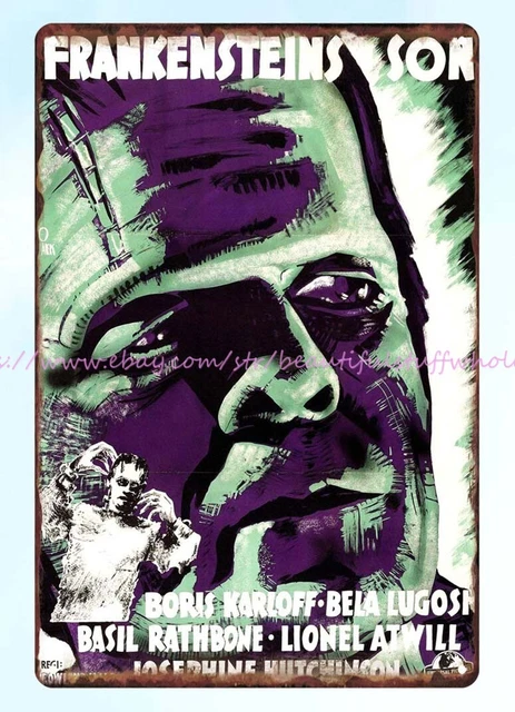 wall display 1939 Son of Frankenstein horror movie poster metal tin sign