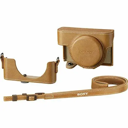Giacca fotocamera Sony custodia in pelle per serie RX100 beige LCJ-RXK CC NUOVA Giappone 2
