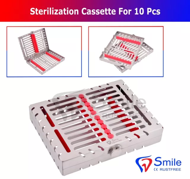 Sterilization Cassette Rack Tray Holds 10 Dental Surgical Instruments Smile